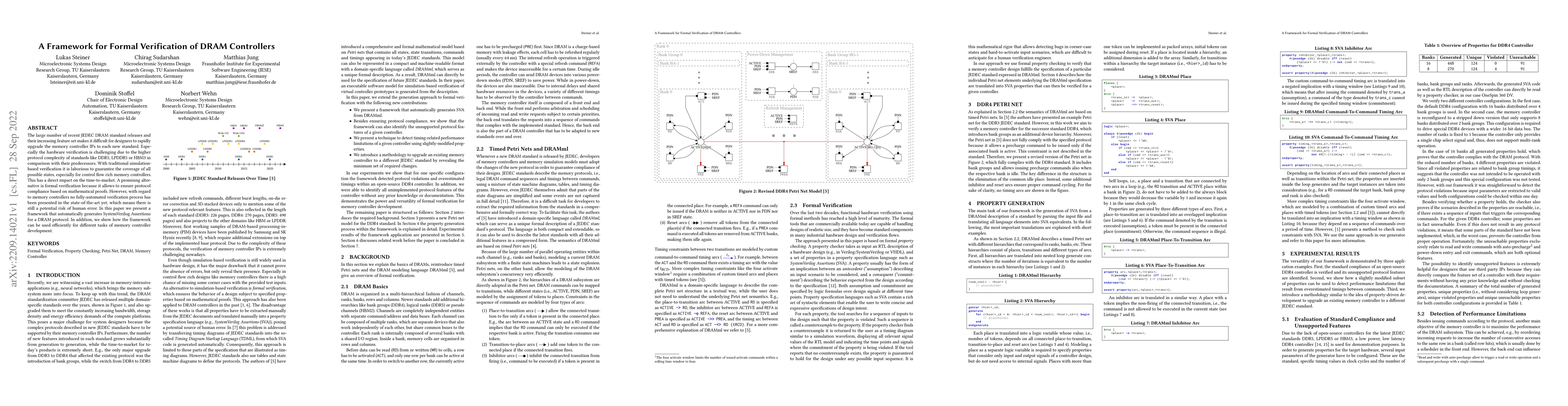 Thumbnail for A Framework for Formal Verification of DRAM Controllers