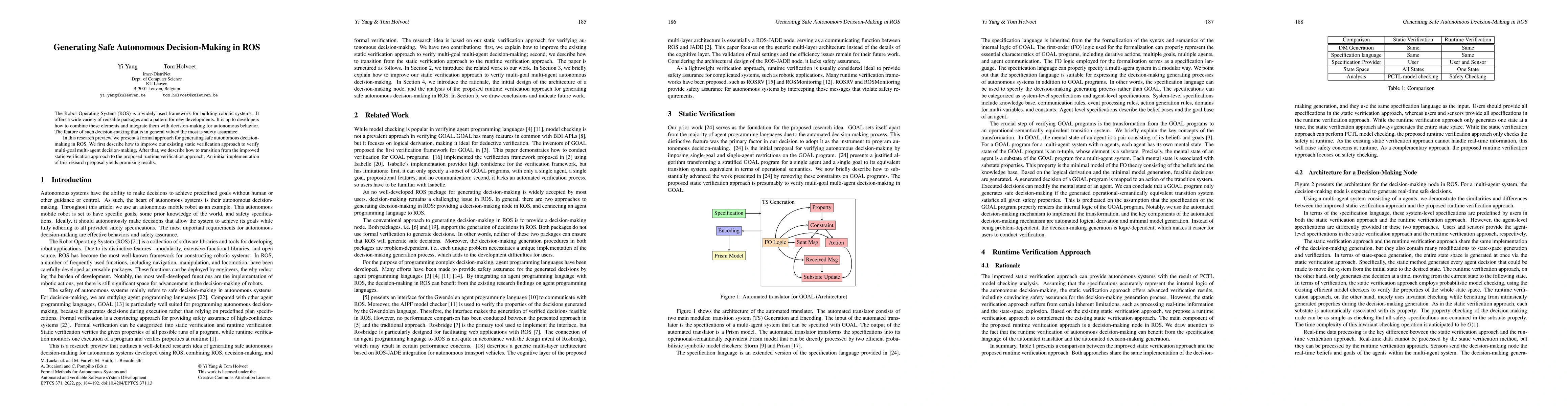 Thumbnail for Generating Safe Autonomous Decision-Making in ROS