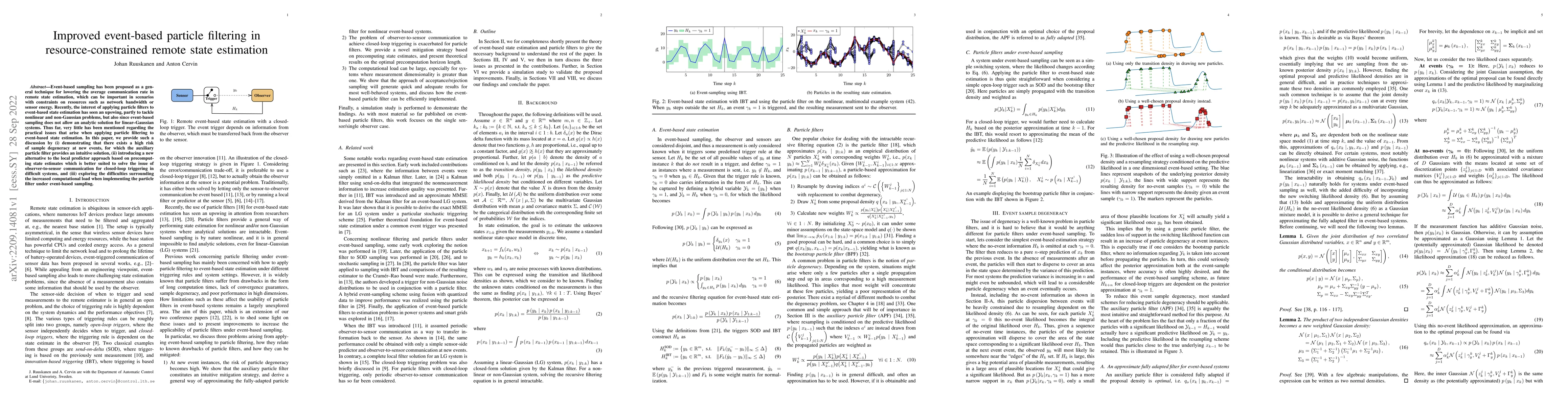 Thumbnail for Improved event-based particle filtering in resource-constrained remote
  state estimation