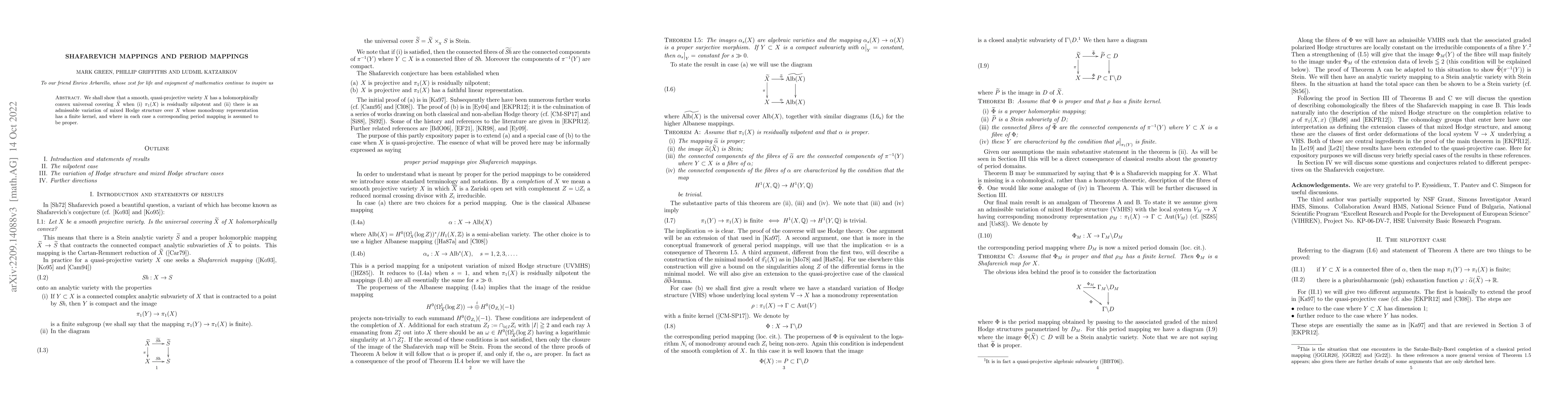 Thumbnail for Shafarevich mappings and period mappings