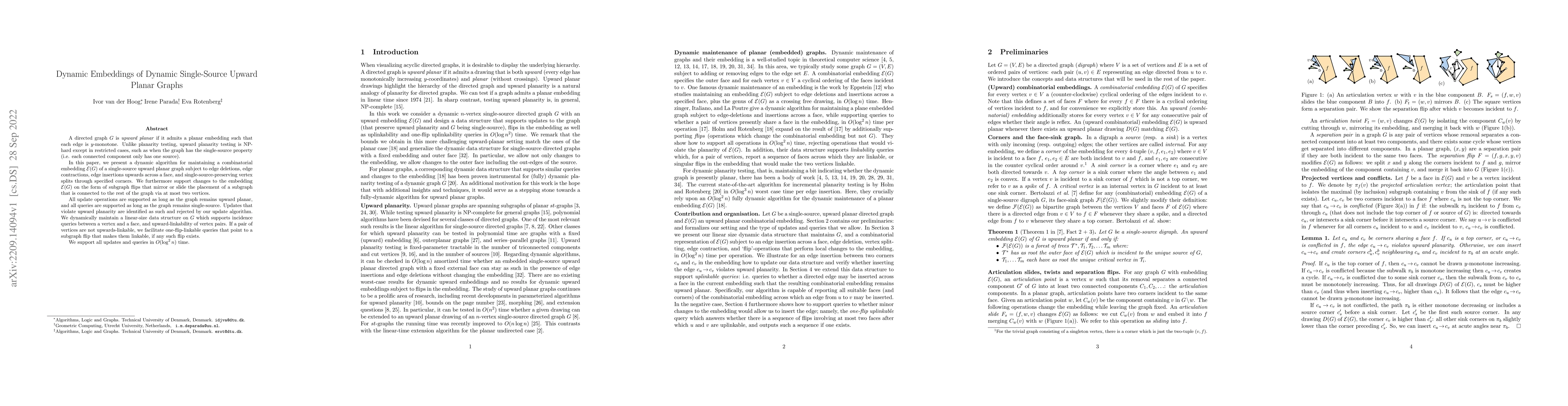 Thumbnail for Dynamic Embeddings of Dynamic Single-Source Upward Planar Graphs