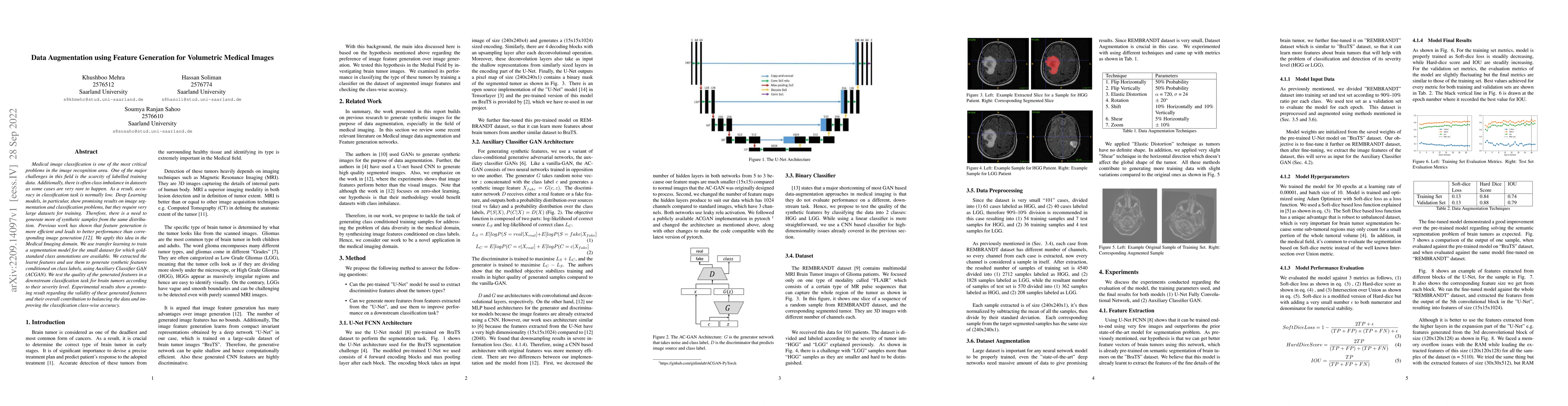 Thumbnail for Data Augmentation using Feature Generation for Volumetric Medical Images