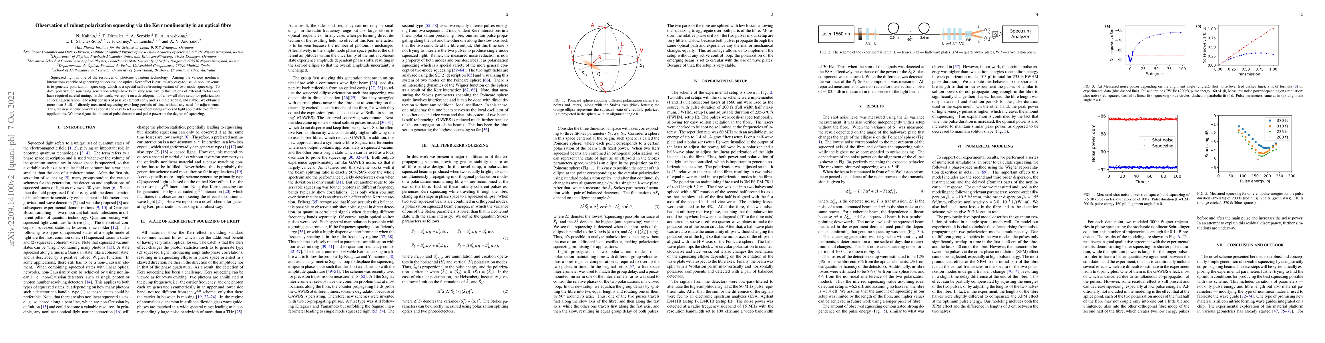 Thumbnail for Observation of robust polarization squeezing via the Kerr nonlinearity
  in an optical fibre
