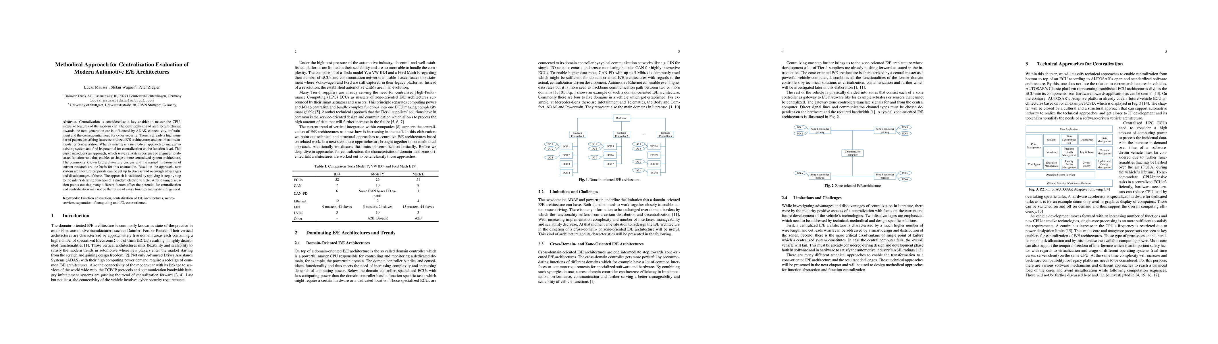 Thumbnail for Methodical Approach for Centralization Evaluation of Modern Automotive
  E/E Architectures