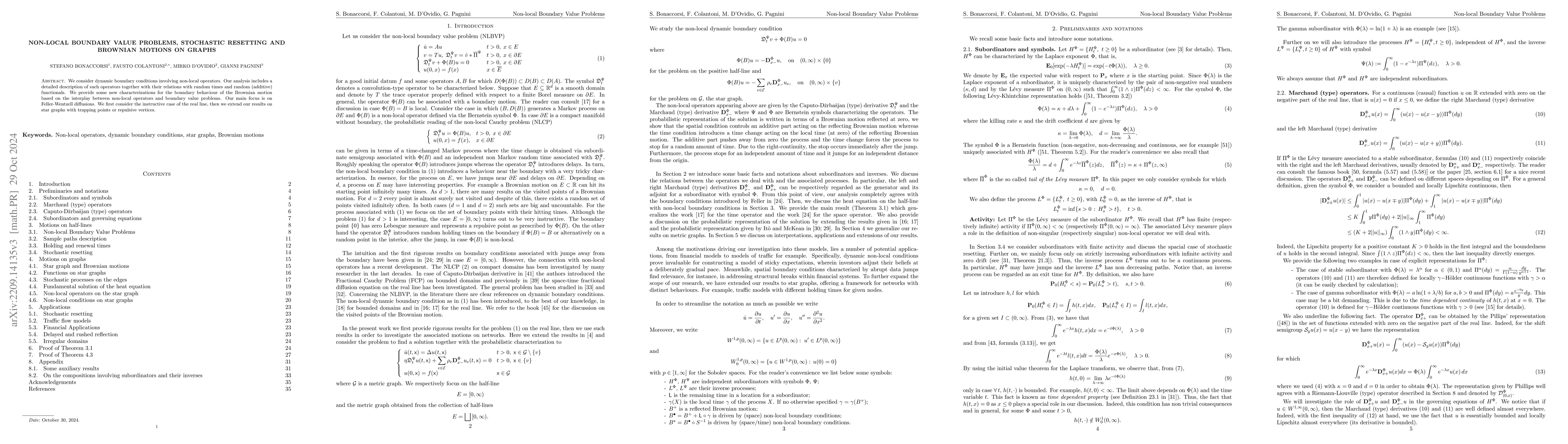 Thumbnail for Non-local Boundary Value Problems for Brownian motions