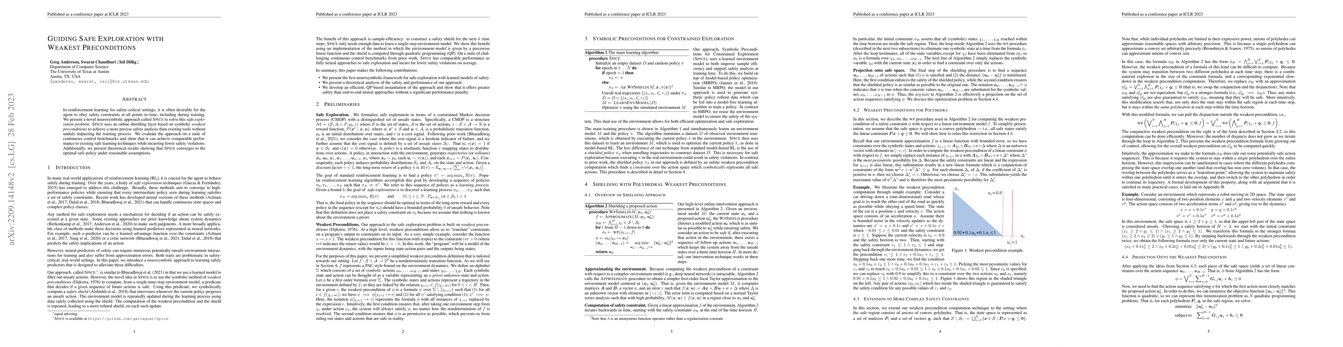 Thumbnail for Guiding Safe Exploration with Weakest Preconditions