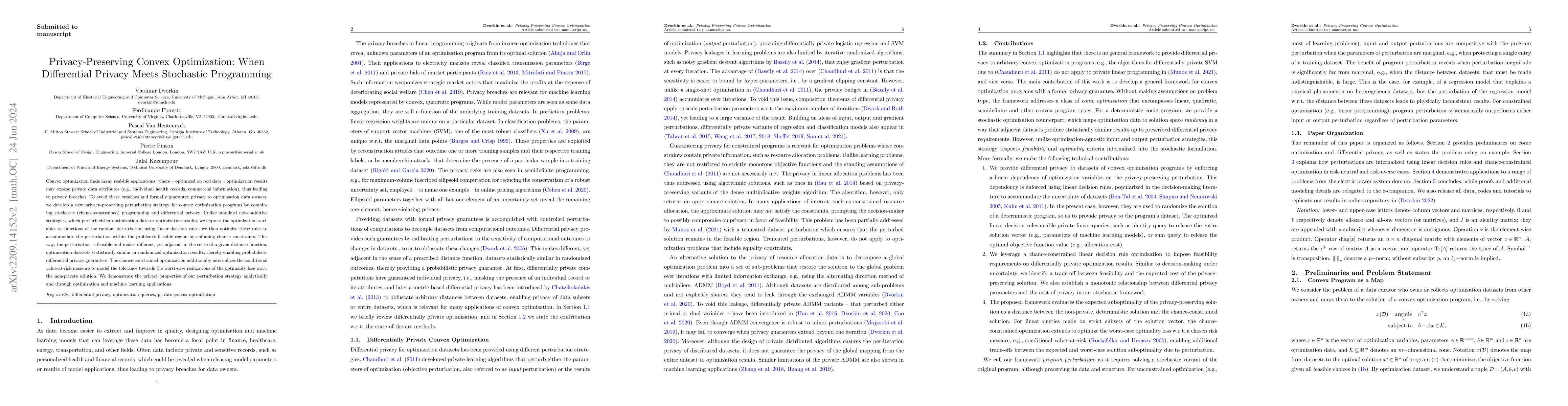 Thumbnail for Privacy-Preserving Convex Optimization: When Differential Privacy Meets
  Stochastic Programming
