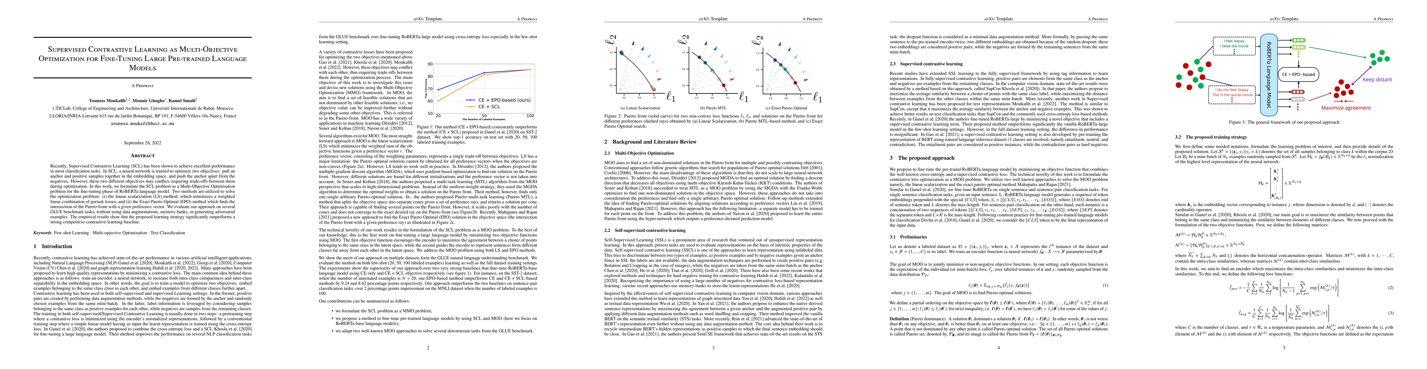 Thumbnail for Supervised Contrastive Learning as Multi-Objective Optimization for
  Fine-Tuning Large Pre-trained Language Models