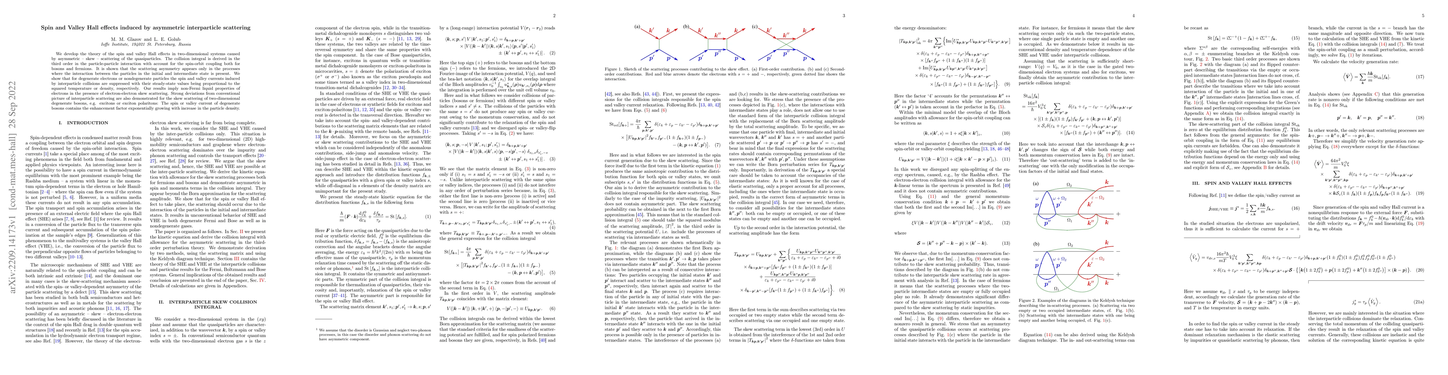 Thumbnail for Spin and Valley Hall effects induced by asymmetric interparticle
  scattering