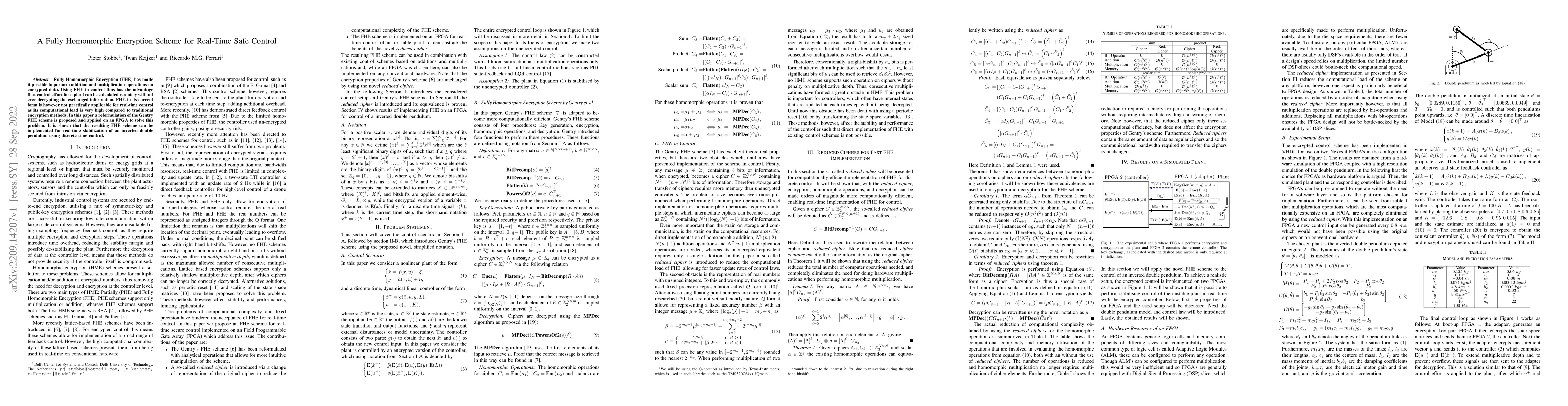 Thumbnail for A Fully Homomorphic Encryption Scheme for Real-Time Safe Control