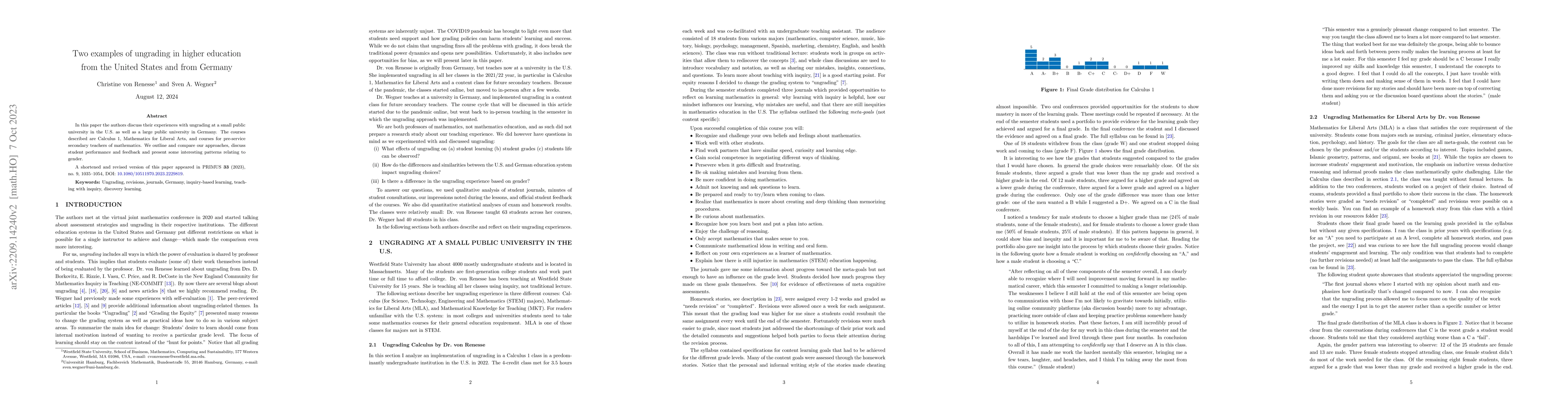 Thumbnail for Two examples of ungrading in higher education from the United States and
  from Germany