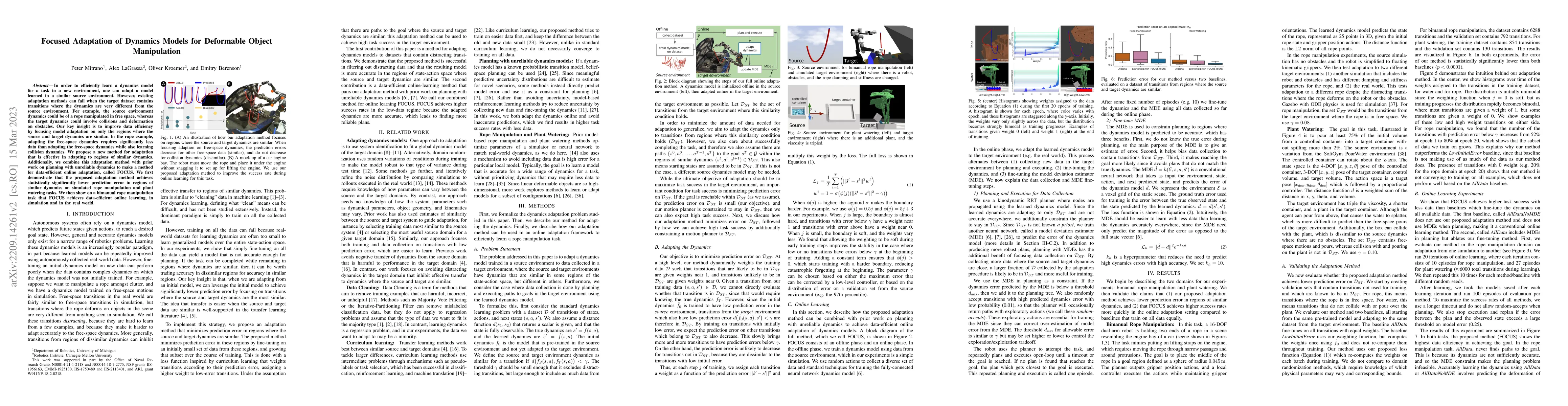 Thumbnail for Focused Adaptation of Dynamics Models for Deformable Object Manipulation