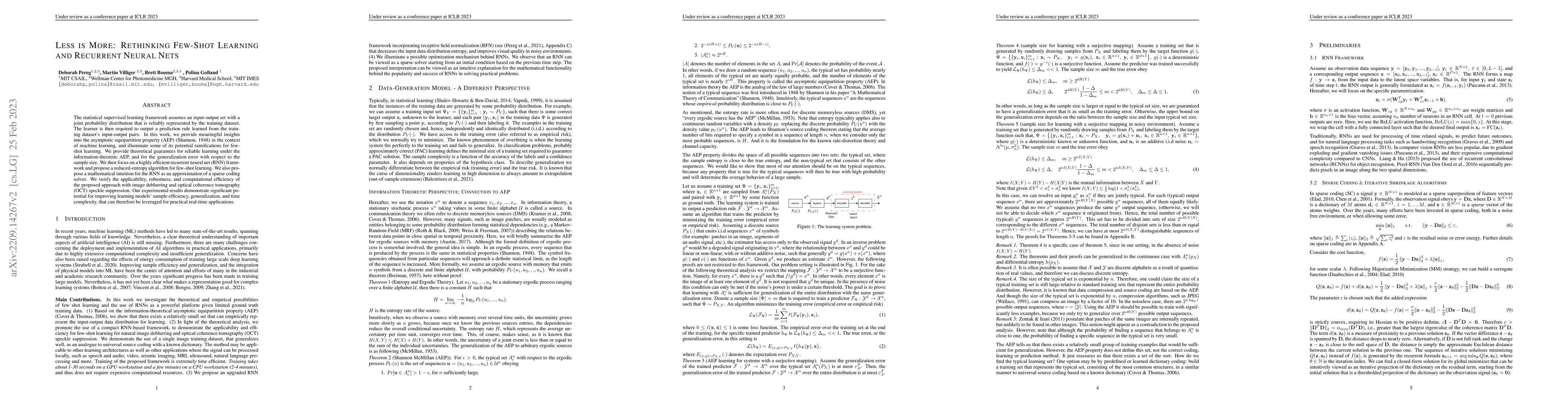 Thumbnail for Less is More: Rethinking Few-Shot Learning and Recurrent Neural Nets