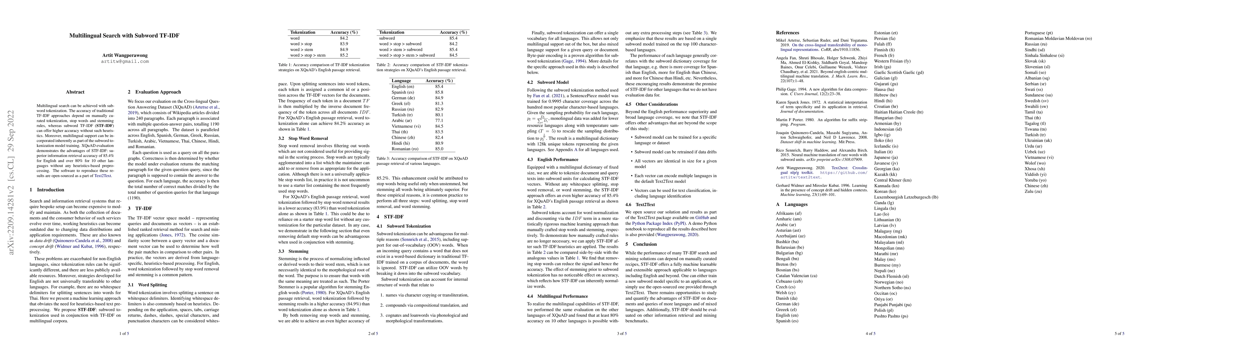 Thumbnail for Multilingual Search with Subword TF-IDF