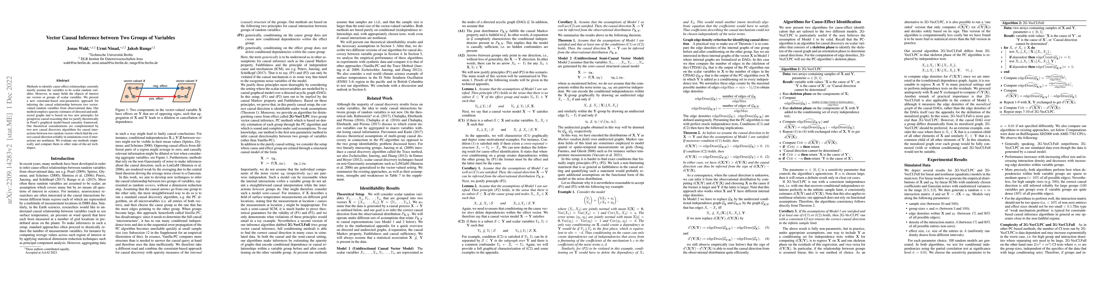 Thumbnail for Vector causal inference between two groups of variables