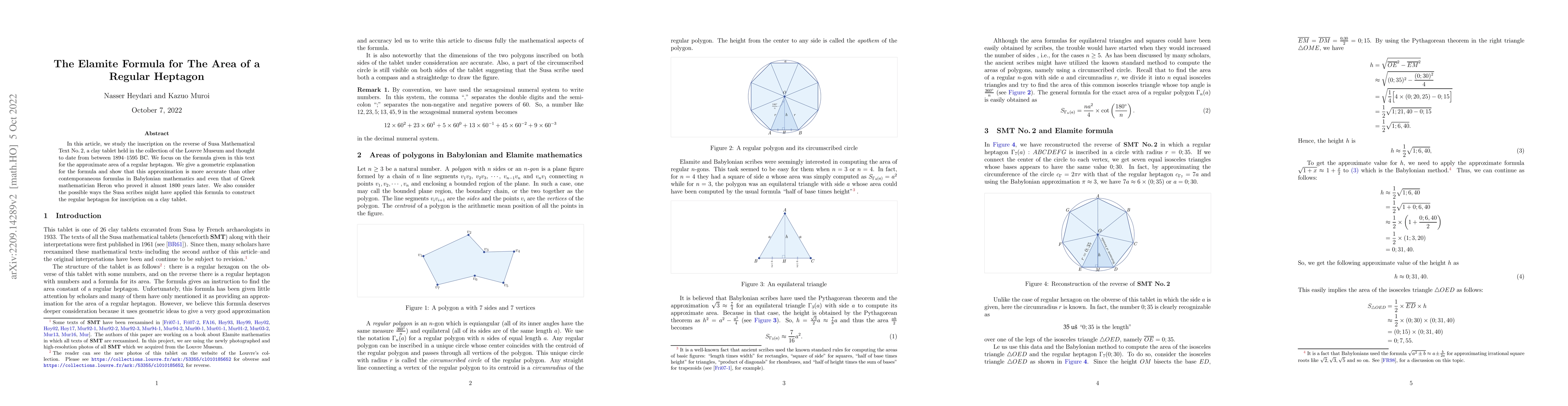 Thumbnail for The Elamite Formula for The Area of a Regular Heptagon
