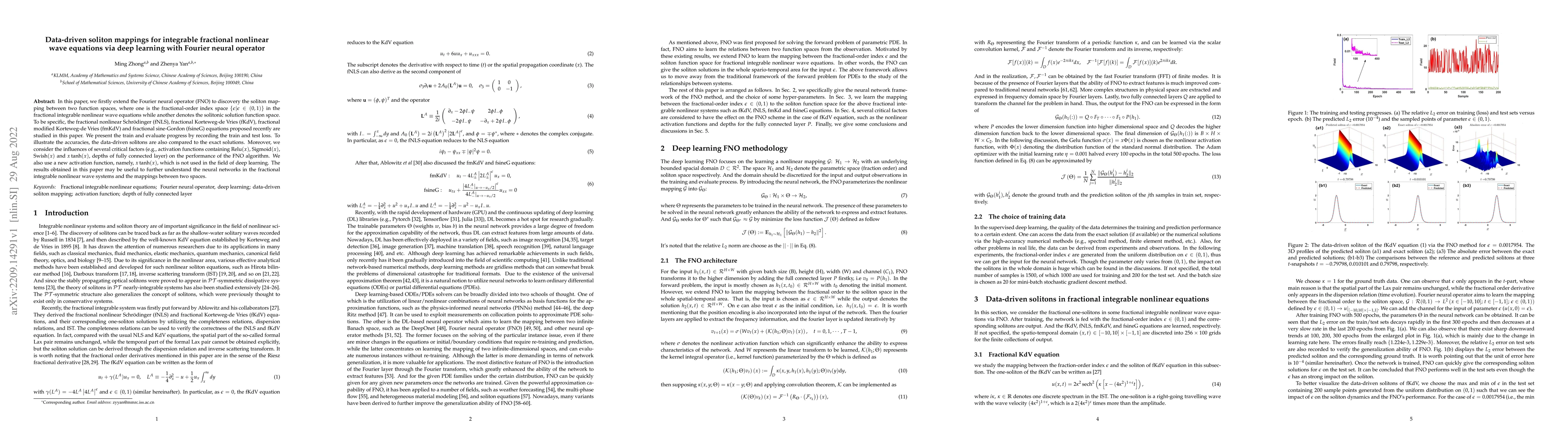 Thumbnail for Data-driven soliton mappings for integrable fractional nonlinear wave
  equations via deep learning with Fourier neural operator