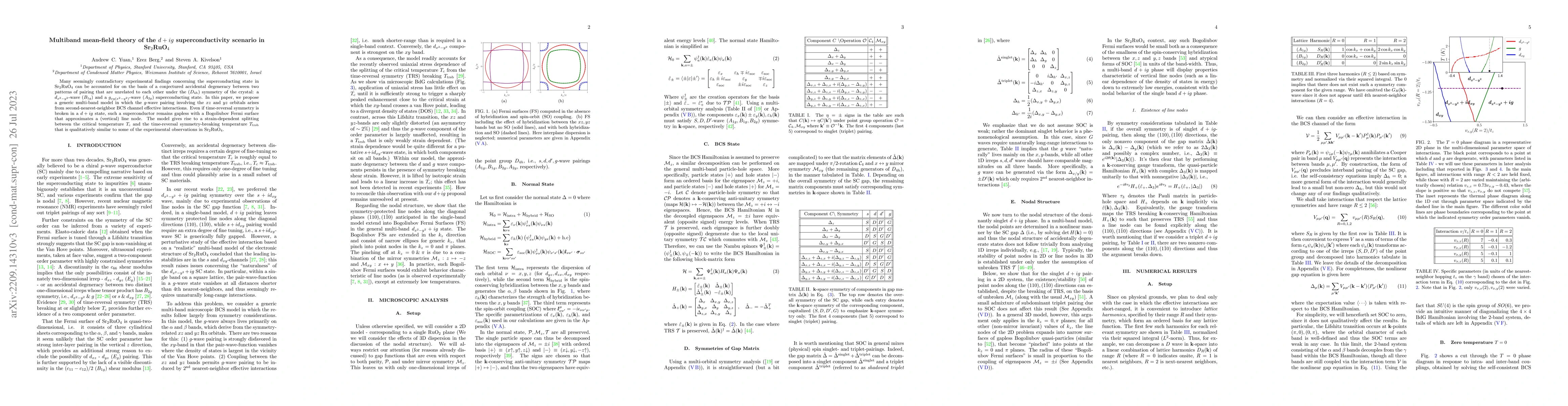 Thumbnail for Multiband mean-field theory of the $d+ig$ superconductivity scenario in
  Sr$_2$RuO$_4$
