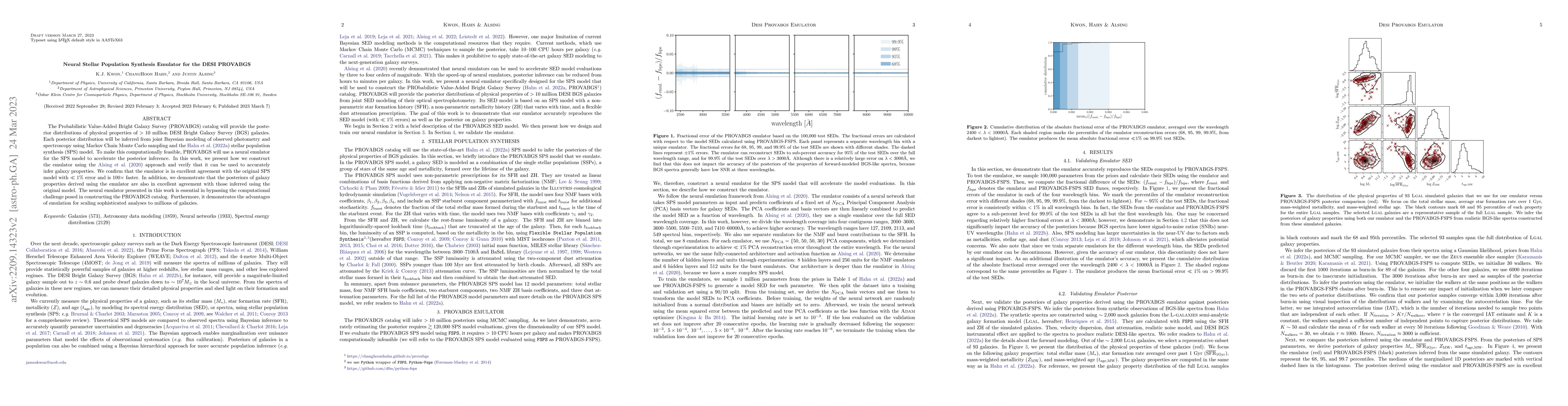 Thumbnail for Neural Stellar Population Synthesis Emulator for the DESI PROVABGS