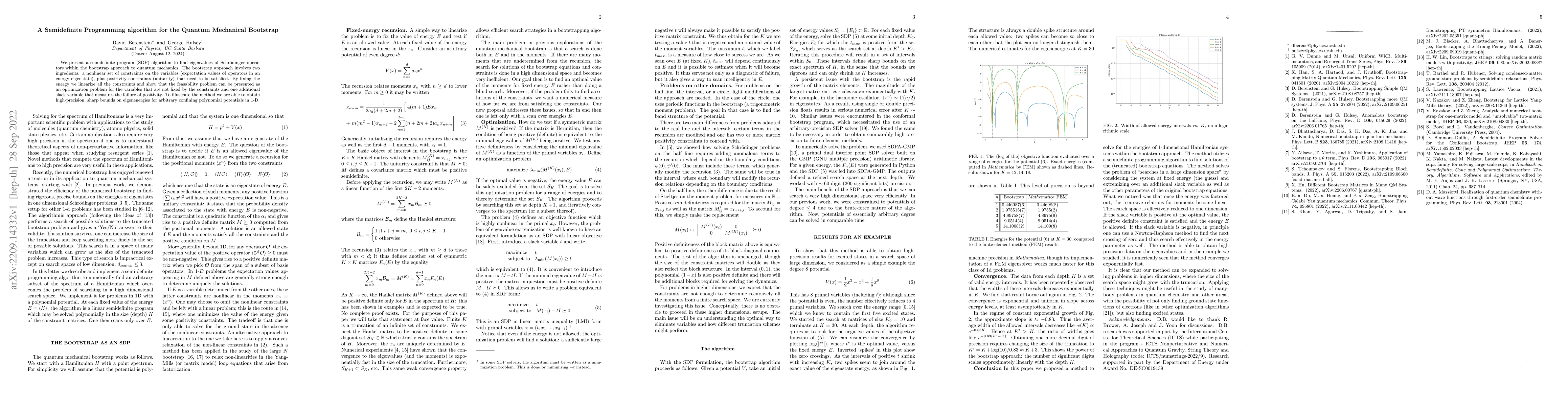 Thumbnail for A Semidefinite Programming algorithm for the Quantum Mechanical
  Bootstrap