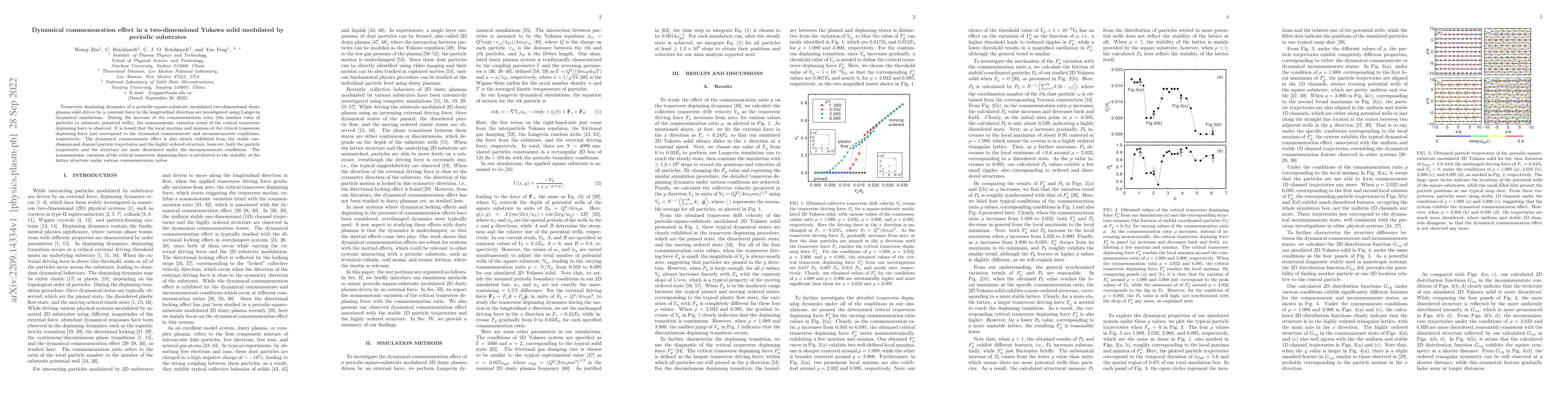 Thumbnail for Dynamical commensuration effect in a two-dimensional Yukawa solid
  modulated by periodic substrates