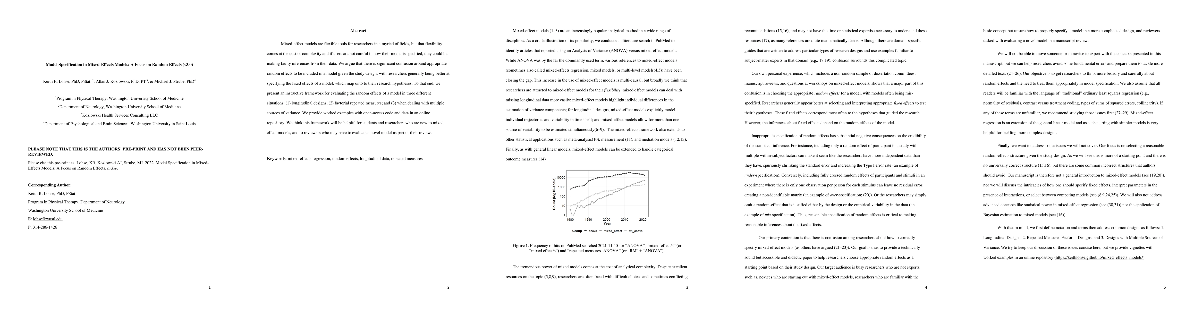 Thumbnail for Model Specification in Mixed-Effects Models: A Focus on Random Effects