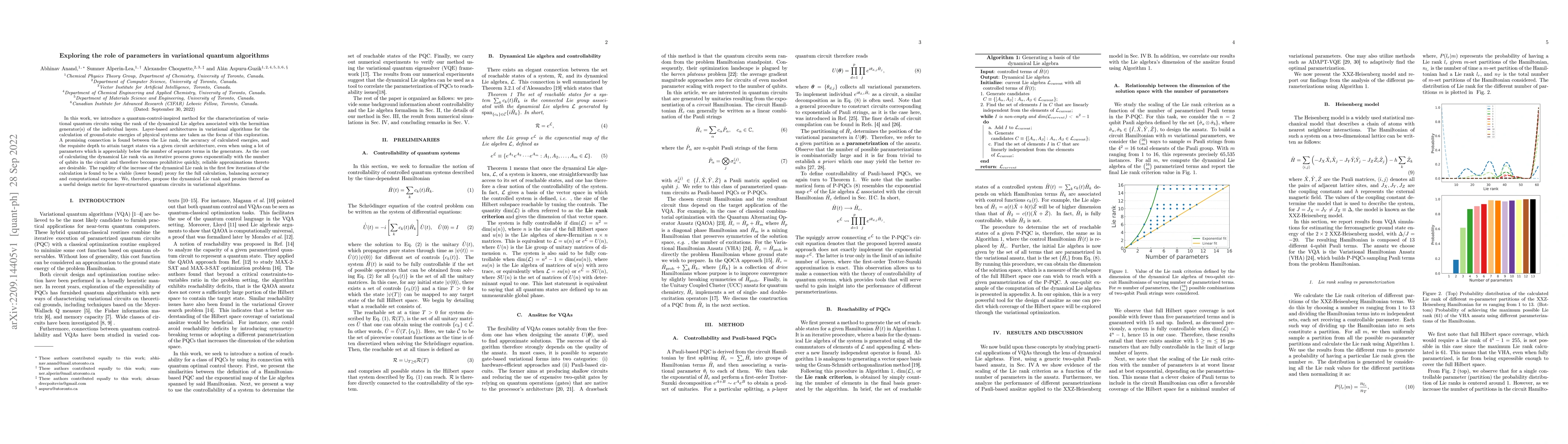 Thumbnail for Exploring the role of parameters in variational quantum algorithms