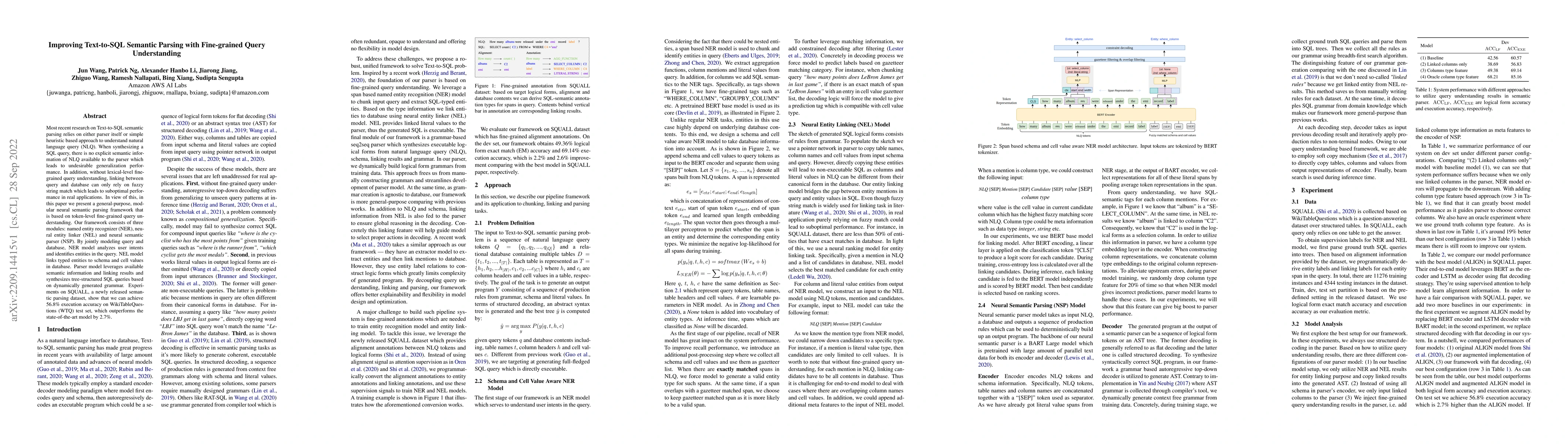 Thumbnail for Improving Text-to-SQL Semantic Parsing with Fine-grained Query
  Understanding