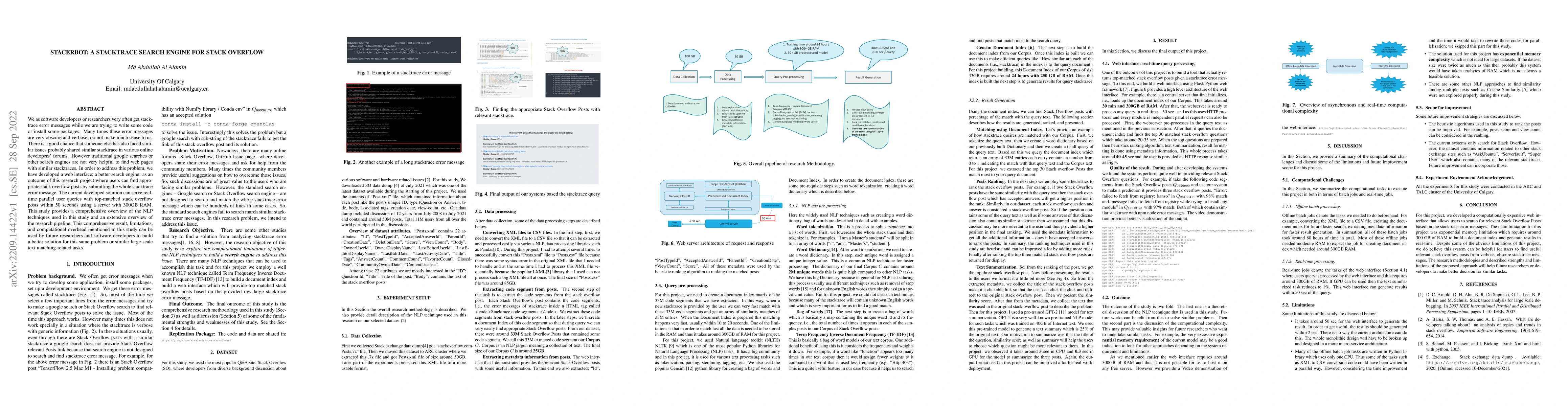 Thumbnail for StacerBot: A Stacktrace Search Engine for Stack Overflow