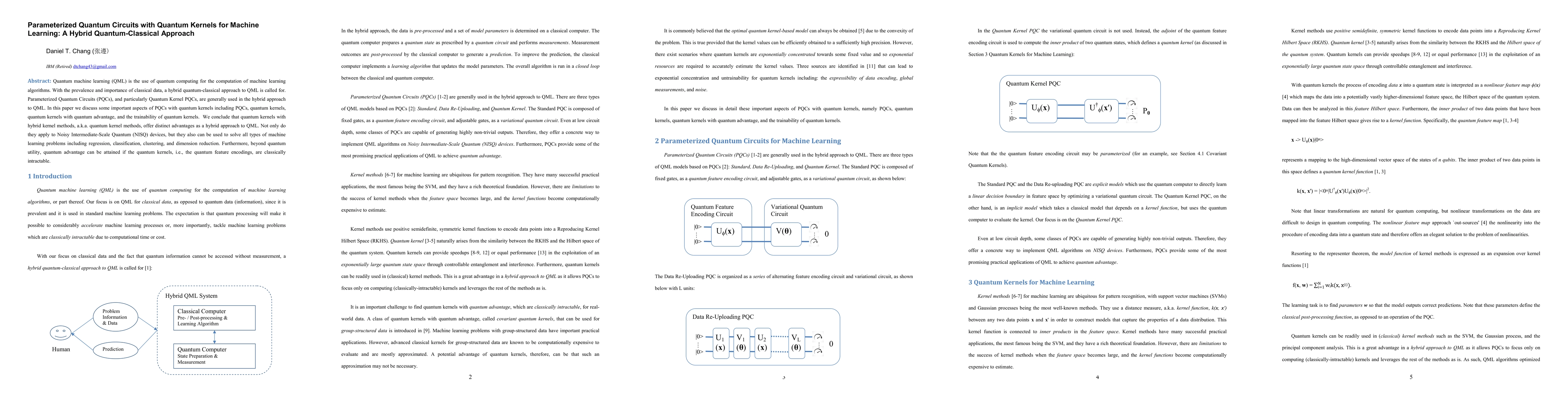 Thumbnail for Parameterized Quantum Circuits with Quantum Kernels for Machine
  Learning: A Hybrid Quantum-Classical Approach
