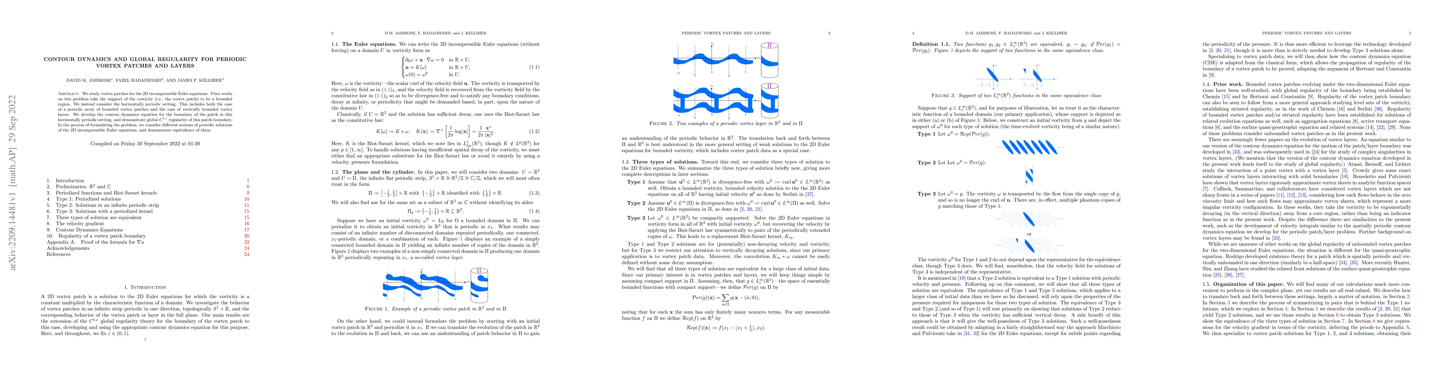 Thumbnail for Contour dynamics and global regularity for periodic vortex patches and
  layers