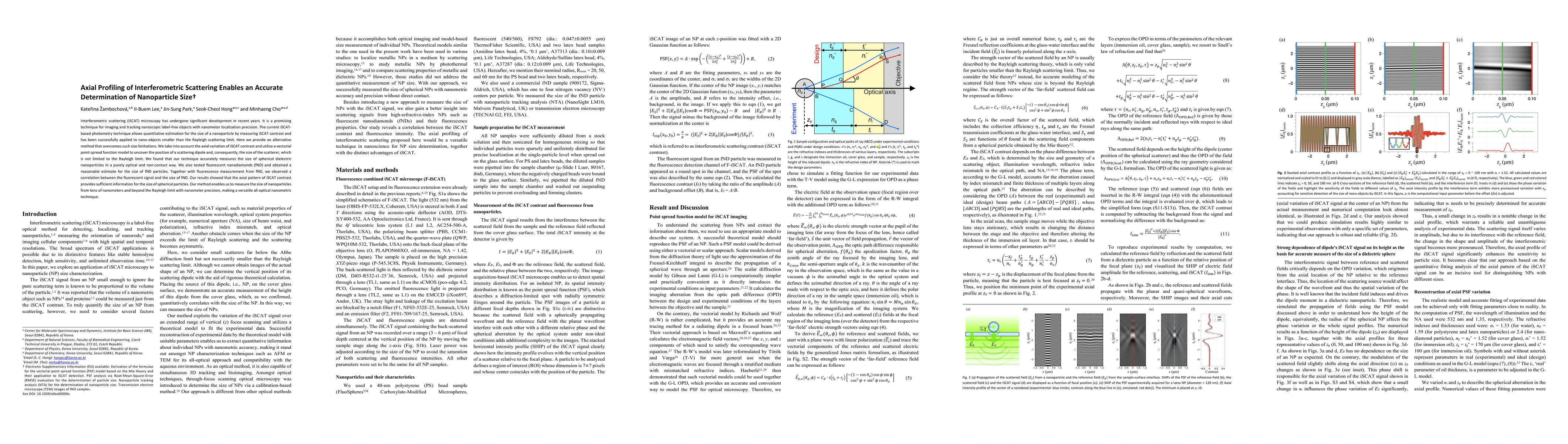 Thumbnail for Axial Profiling of Interferometric Scattering Enables an Accurate
  Determination of Nanoparticle Size