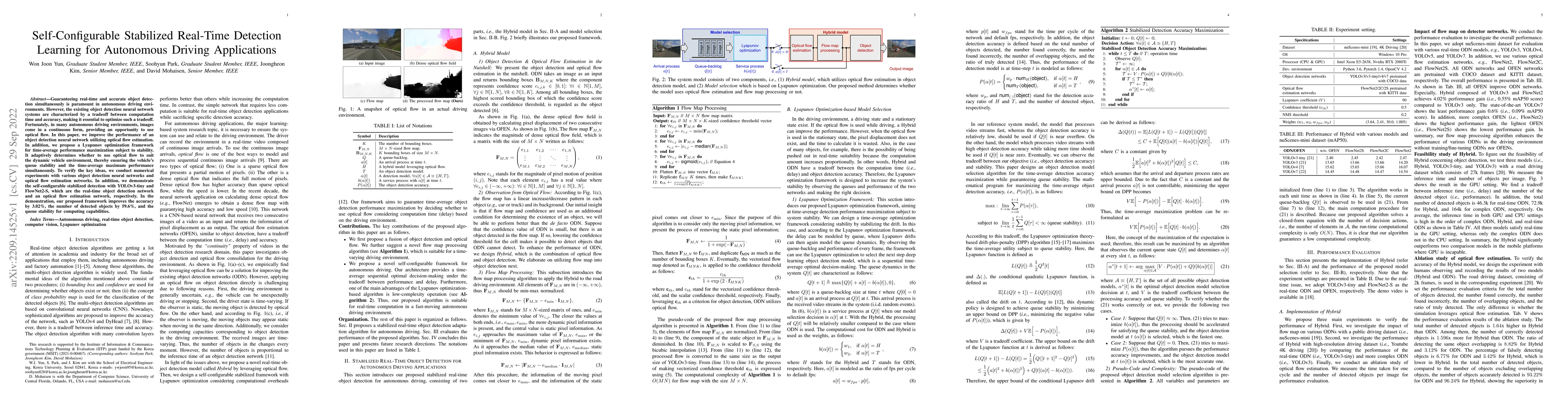 Thumbnail for Self-Configurable Stabilized Real-Time Detection Learning for Autonomous
  Driving Applications