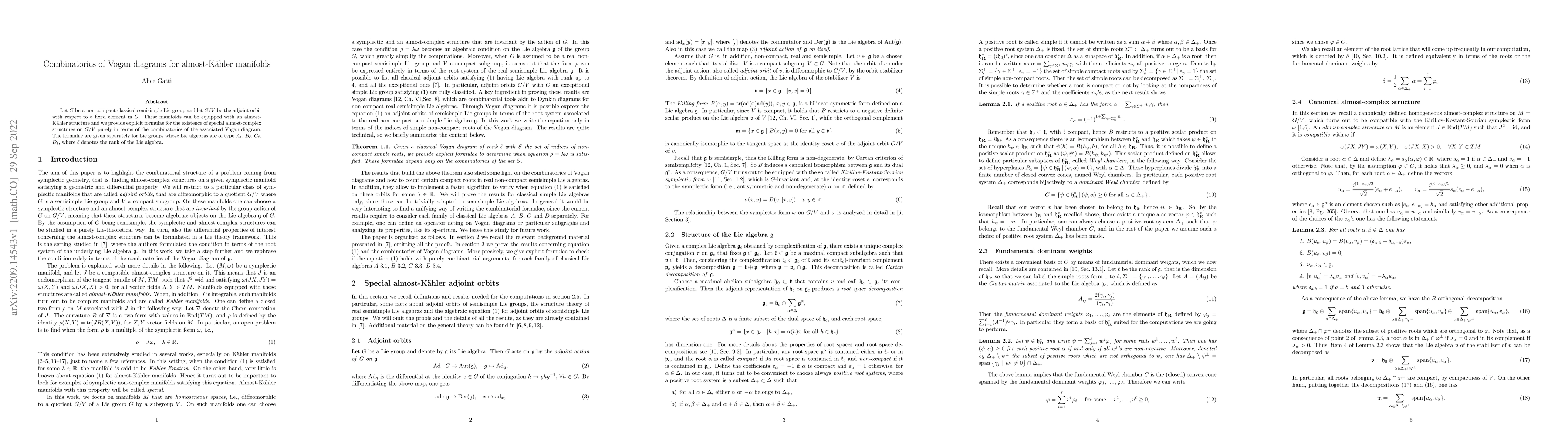 Thumbnail for Combinatorics of Vogan diagrams for almost-K\"ahler manifolds