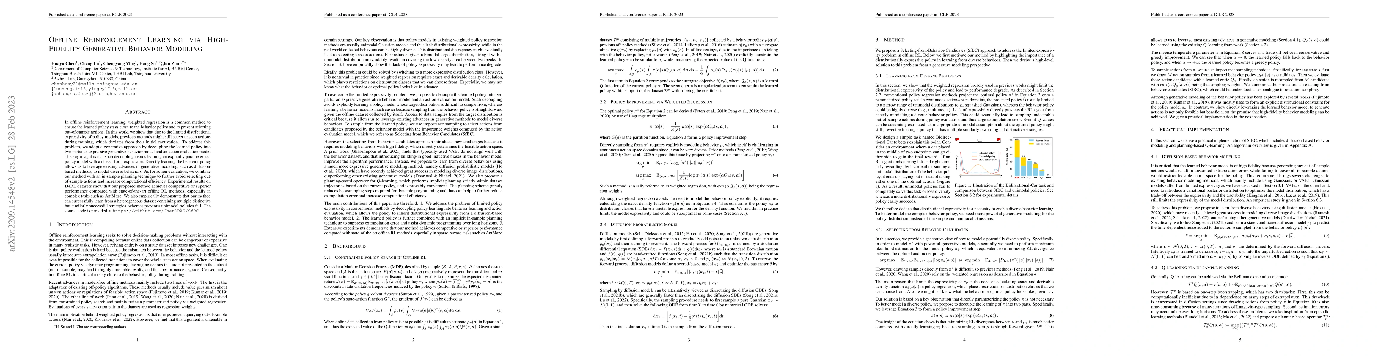 Thumbnail for Offline Reinforcement Learning via High-Fidelity Generative Behavior
  Modeling
