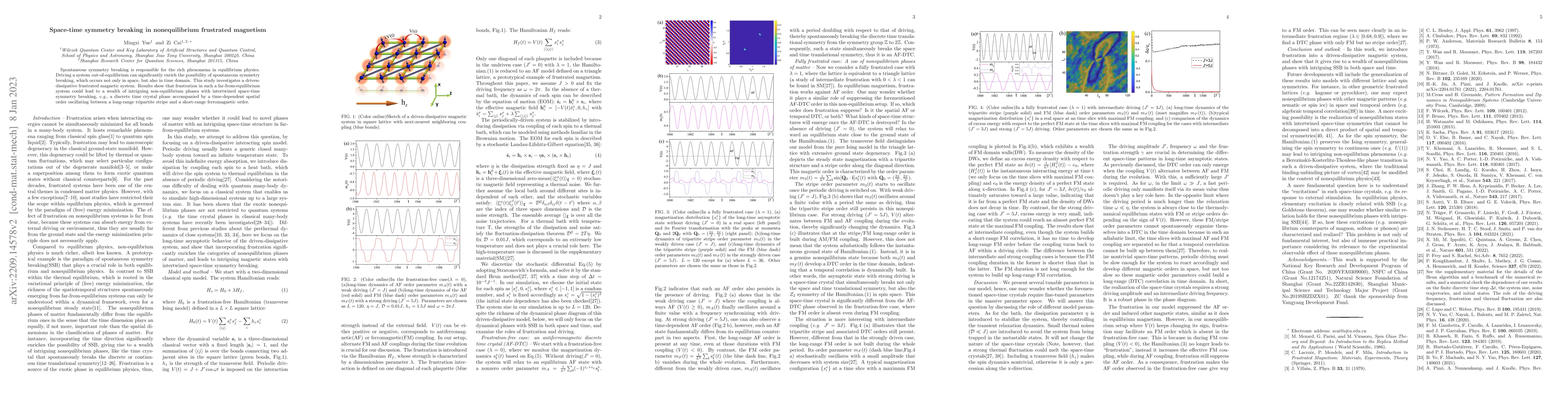 Thumbnail for Space-time symmetry breaking in nonequilibrium frustrated magnetism
