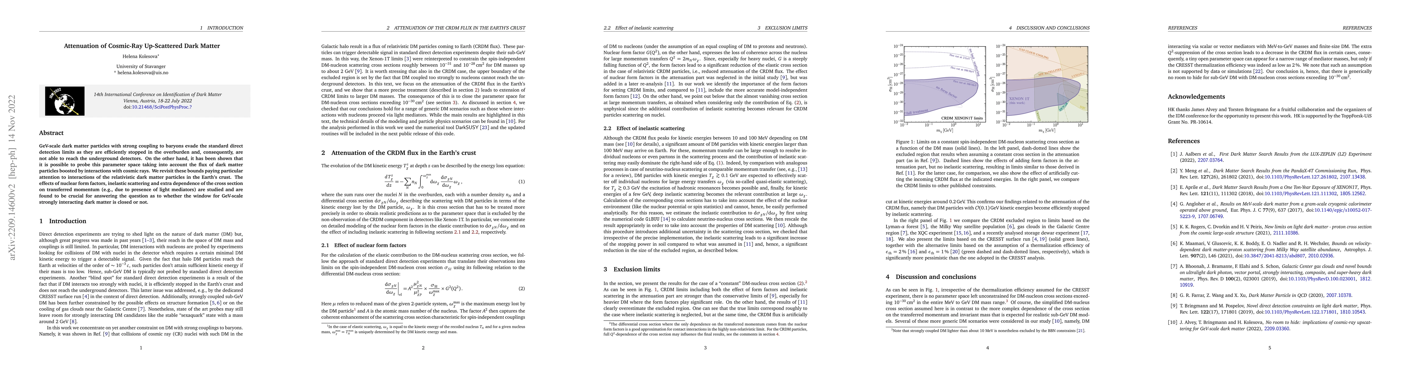 Thumbnail for Attenuation of Cosmic-Ray Up-Scattered Dark Matter