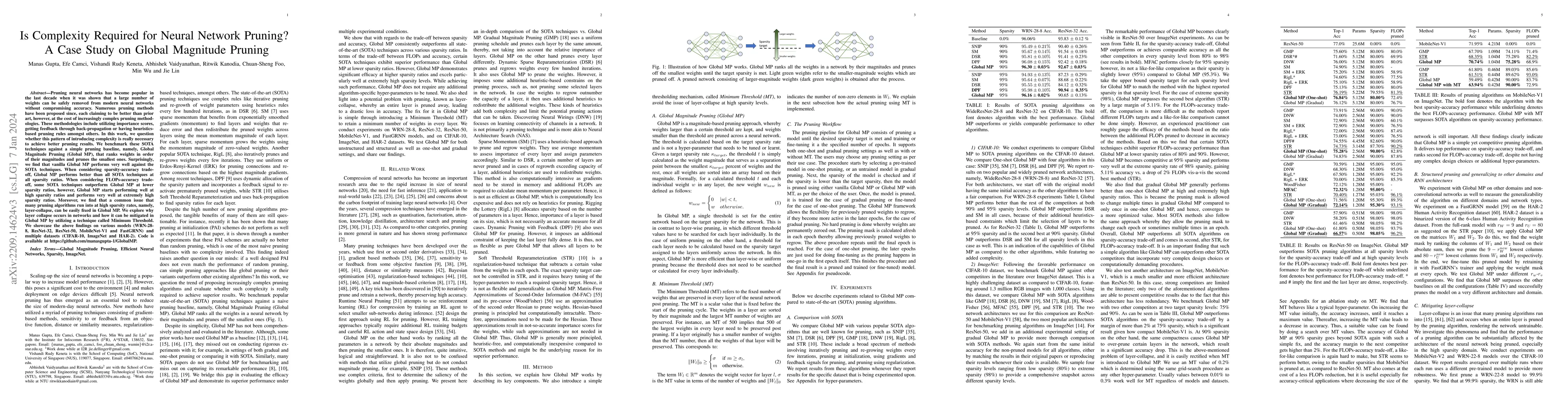 Thumbnail for Is Complexity Required for Neural Network Pruning? A Case Study on
  Global Magnitude Pruning