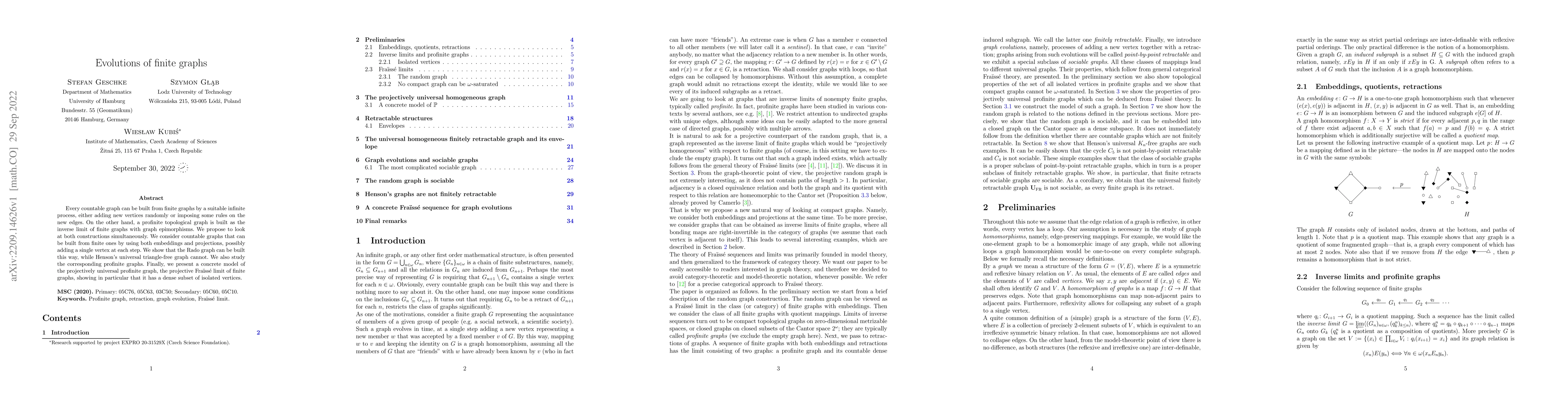Thumbnail for Evolutions of finite graphs