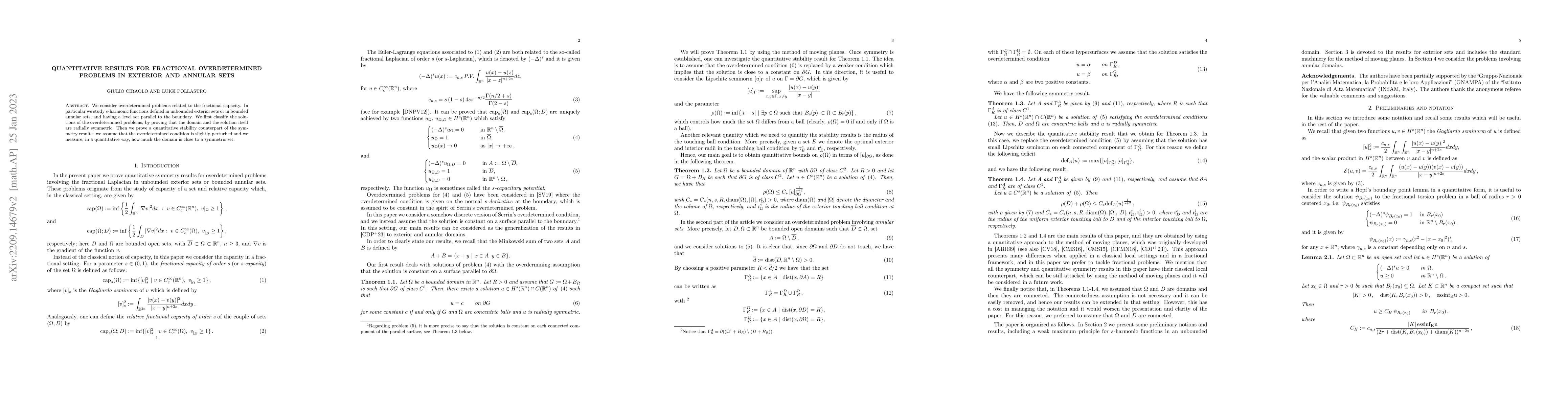 Thumbnail for Quantitative results for fractional overdetermined problems in exterior
  and annular sets