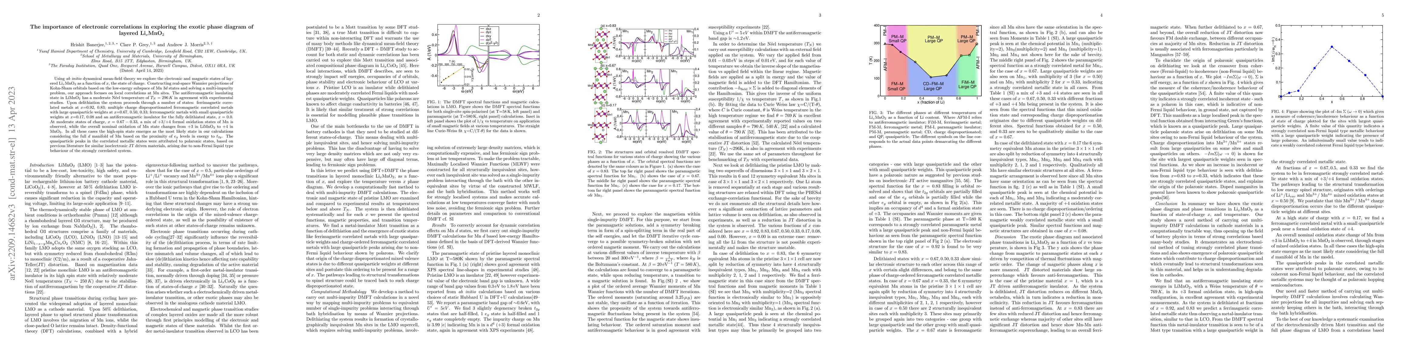 Thumbnail for The importance of electronic correlations in exploring the exotic phase
  diagram of layered Li$_x$MnO$_2$