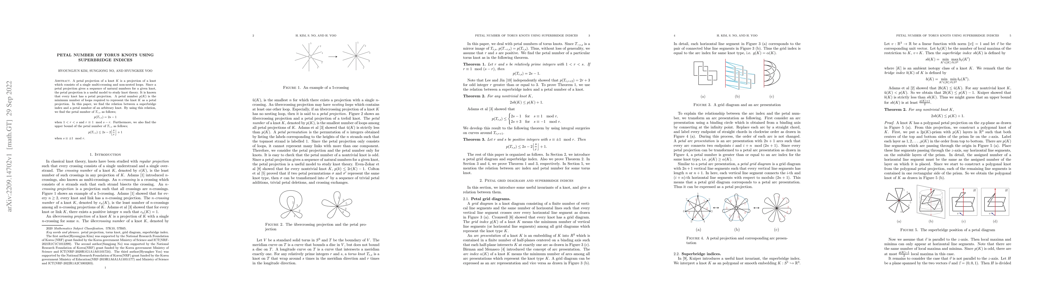 Thumbnail for Petal number of torus knots using superbridge indices