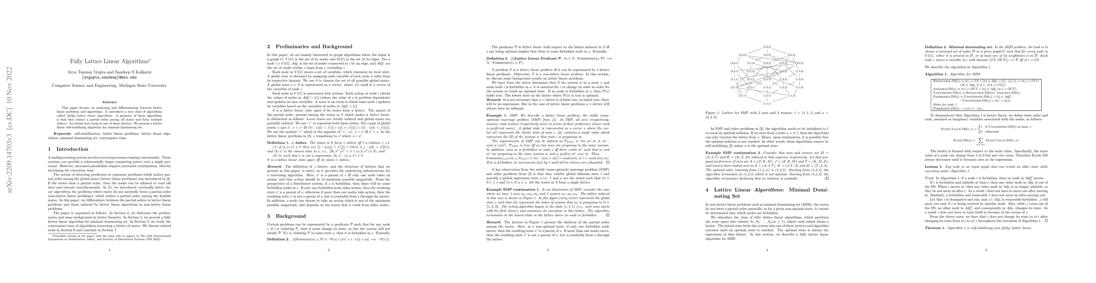 Thumbnail for Fully Lattice Linear Algorithms