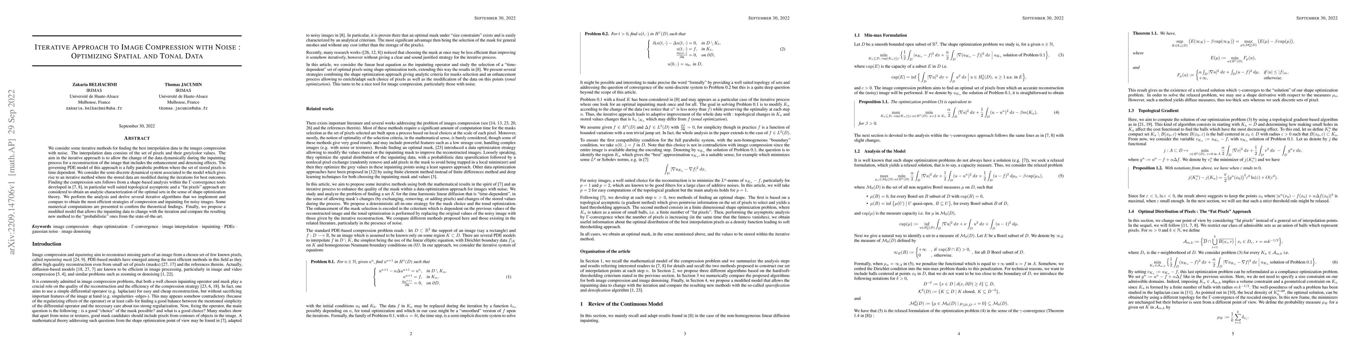 Thumbnail for Iterative Approach to Image Compression with Noise : Optimizing Spatial
  and Tonal Data