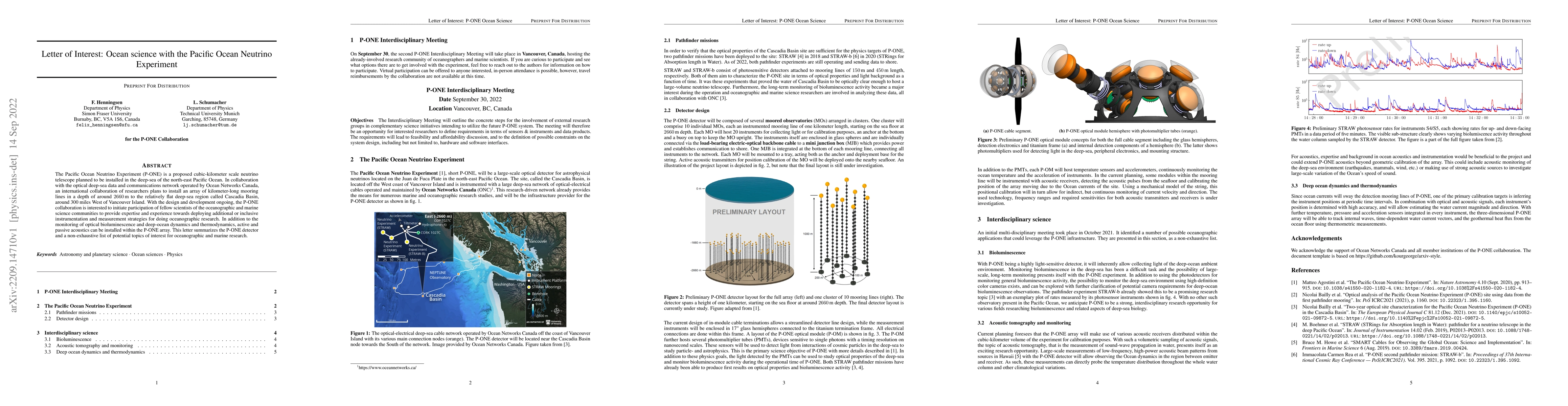 Thumbnail for Letter of Interest: Ocean science with the Pacific Ocean Neutrino
  Experiment