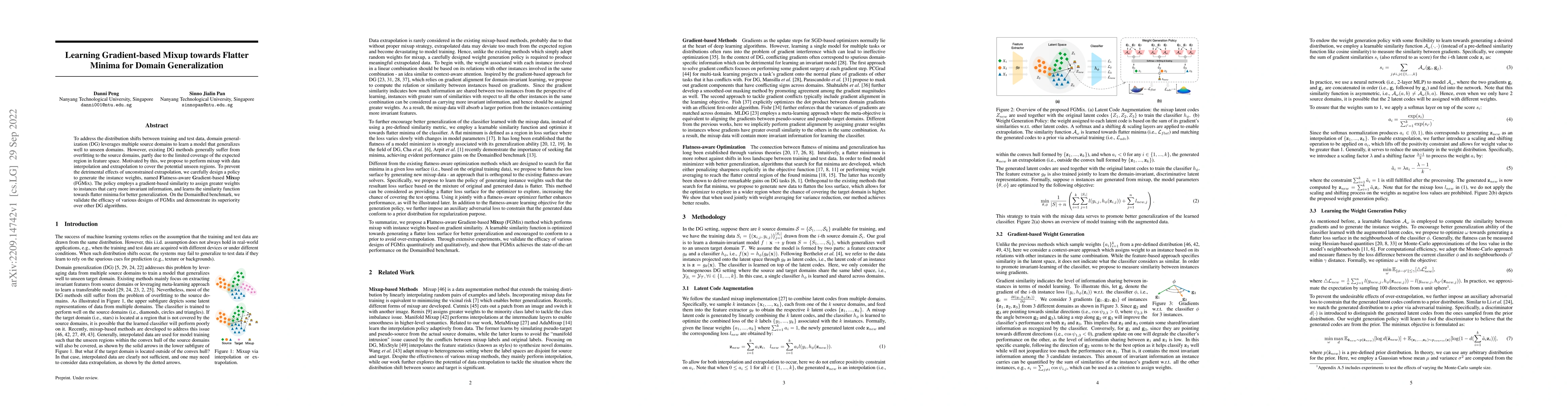 Thumbnail for Learning Gradient-based Mixup towards Flatter Minima for Domain
  Generalization