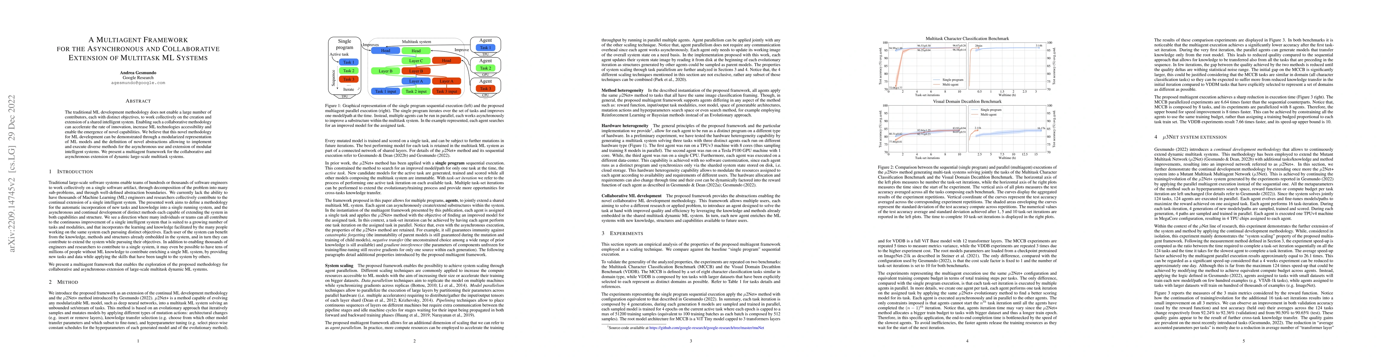 Thumbnail for A Multiagent Framework for the Asynchronous and Collaborative Extension
  of Multitask ML Systems