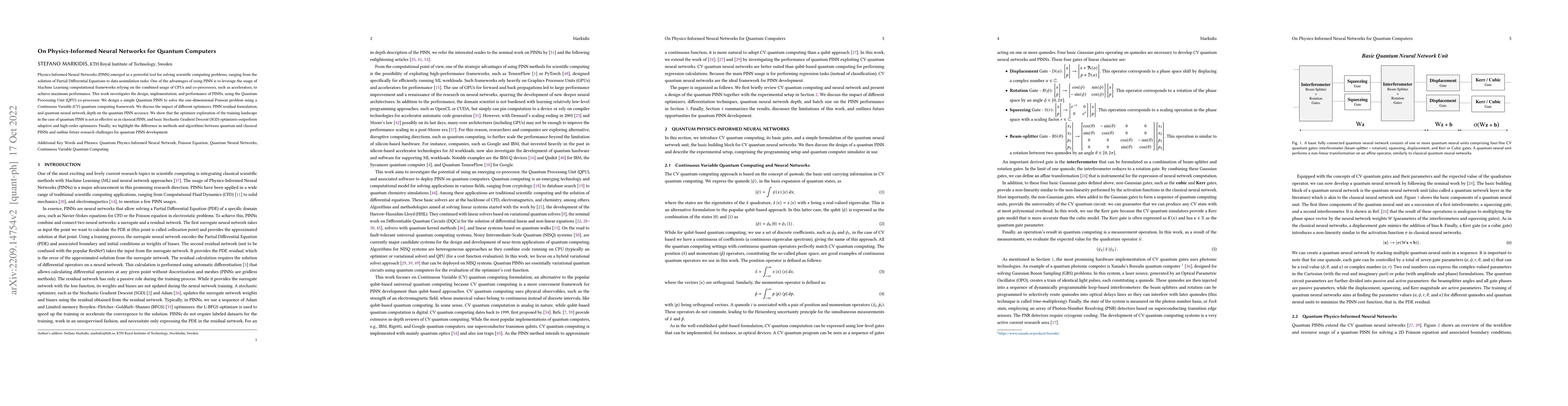 Thumbnail for On Physics-Informed Neural Networks for Quantum Computers