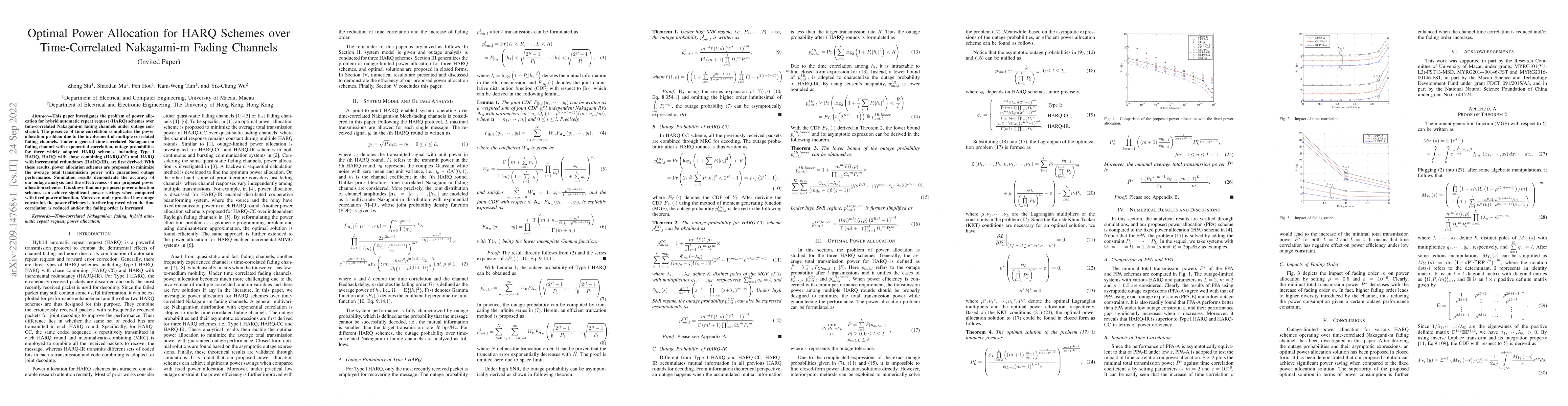 Thumbnail for Optimal Power Allocation for HARQ Schemes over Time-Correlated
  Nakagami-m Fading Channels