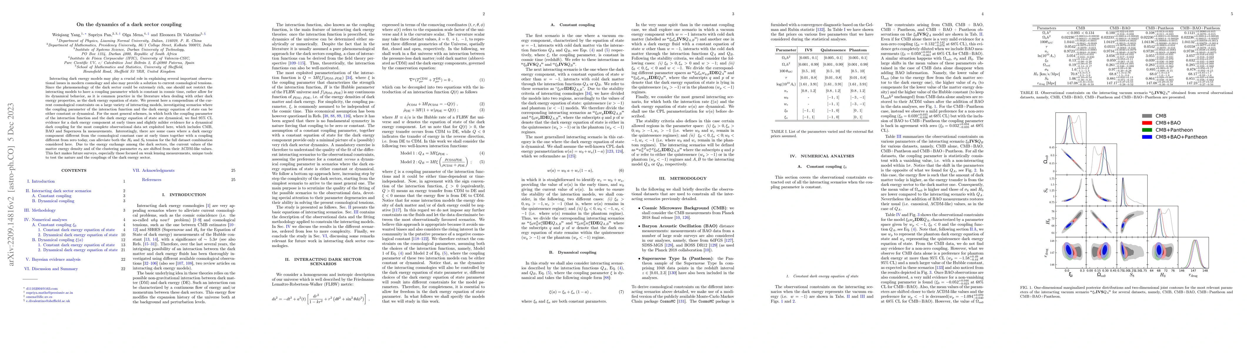 Thumbnail for On the dynamics of a dark sector coupling